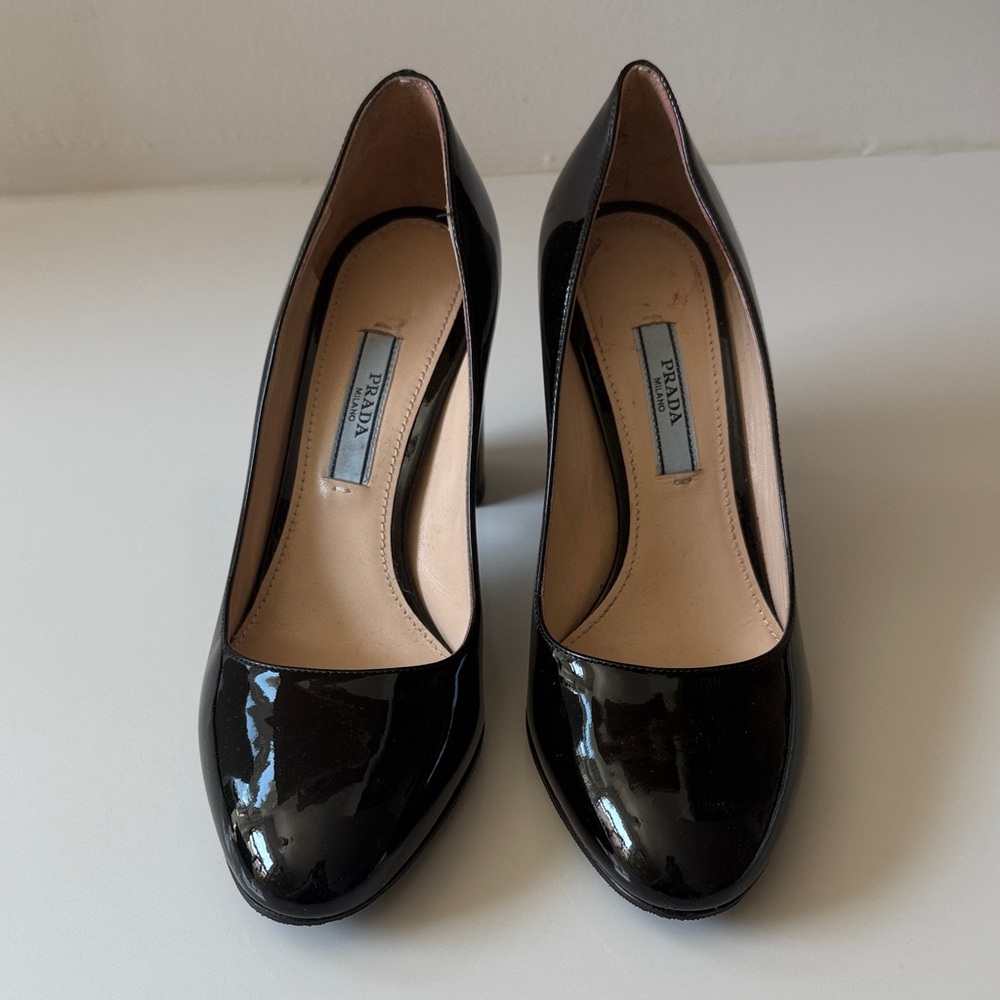 Prada Patent Leather Black Heels